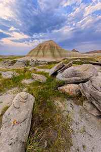 Scenic landscape photograph of the  rocky landscape at Toadstool Geologic Park in western Nebraska. - Nebraska Photograph