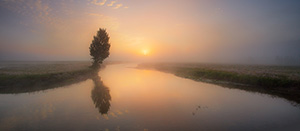 On a foggy morning I enjoyed this sunrise on the Gibbons River, the quiet, rhythmic trickling of the water the only sound. - Wyoming Landscape Photograph