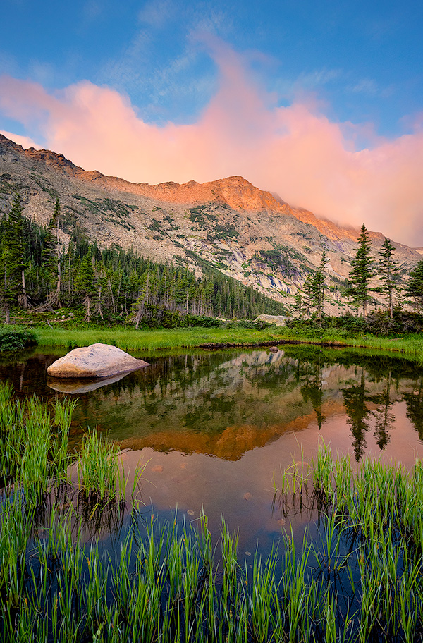A scenic landscape photograph near Thunder Lake in the backcountry of Rocky Mountain National Park, Colorado. - Rocky Mountain NP Photography