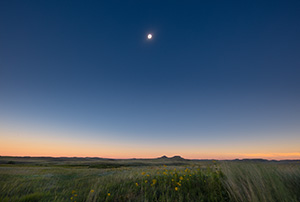 During Totality of the Total Solar Eclipse Agate Fossil Beds National Monument appears to plunge briefly into twilight while the sun - Nebraska Nature Photograph