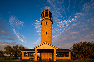The Lake Minatare Lighthouse is one of only seven inland lighthouses in the United States.  It was built in the late 1930s by the Veterans Conservation Corps, a New Deal agency that provided jobs to unemployed veterans during the Great Depression. - Nebraska Photograph