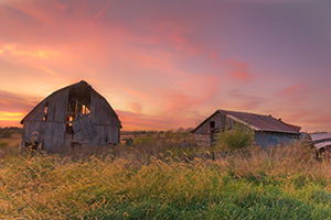 An old barn sits forgotten on a farm in Central Iowa. - Iowa Photograph