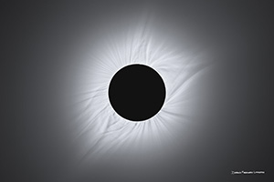 A composite of 9 images to show the detail in the corona of the sun during the Total Solar Eclipse.  Captured in Agate Fossil Beds National Monument in western Nebraska. - Nebraska Nature Photograph